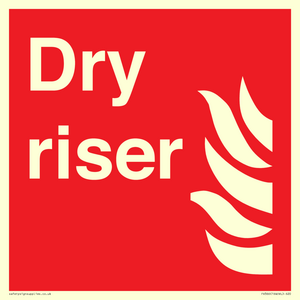 Dry riser sign